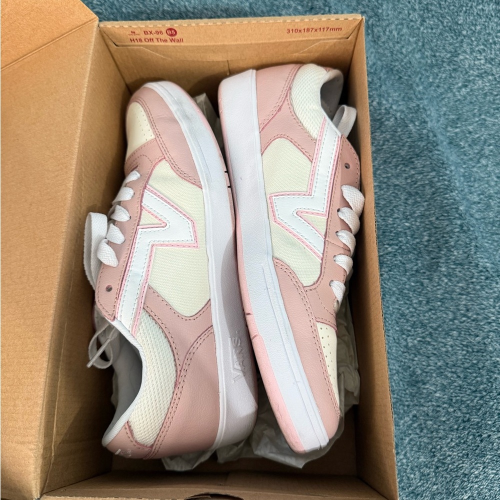 Vans Pink and Cream Women's Sneakers